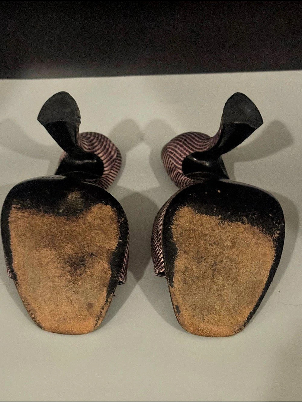Prada with Swarovski Crystal Embellishment-Satin Mules Size 5.5 - Picture 7 of 8